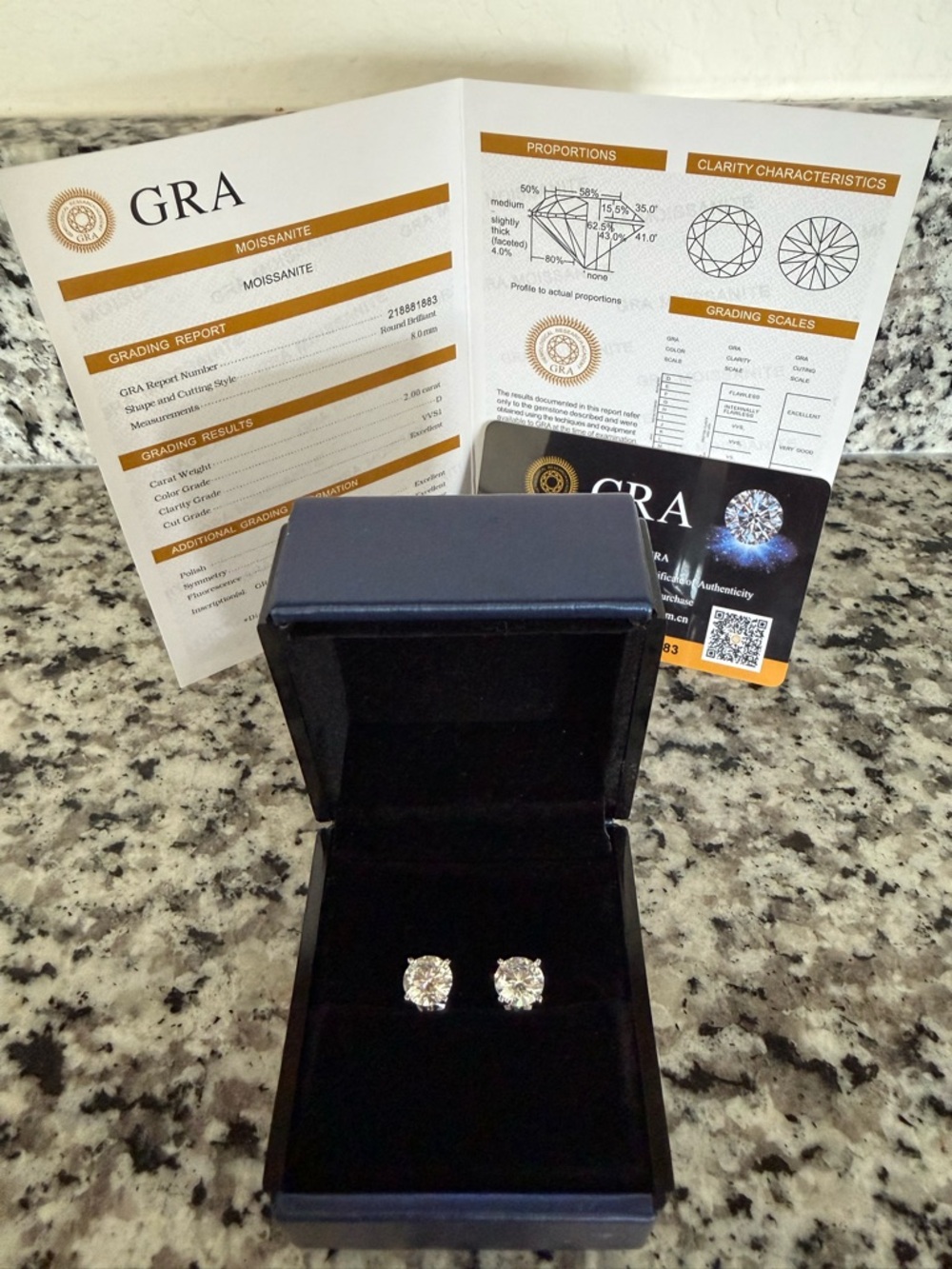 4CTW Stud Earrings - Classic Solitaire